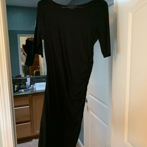 Black Ruched Mini Dress - Lulus - never worn